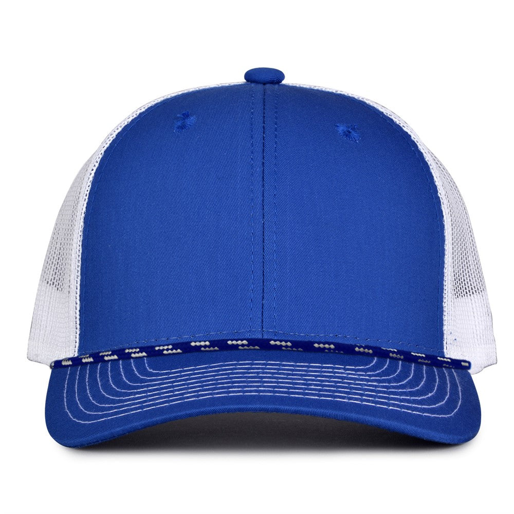 The Game Gb452r Rope Everyday Trucker Cap - Royal White