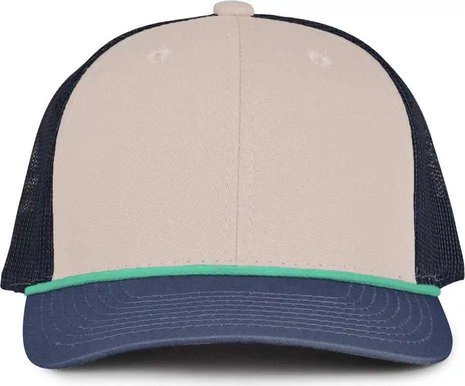The Game Gb452r Rope Everyday Trucker Cap Vinatge Blue Gray Navy / one Size Fits Most