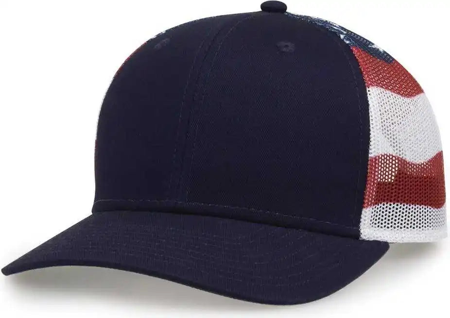 The Game Gb452us Usa Everyday Trucker Cap Navy / one Size Fits Most