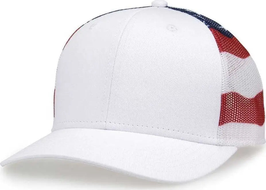 The Game Gb452us Usa Everyday Trucker Cap - White