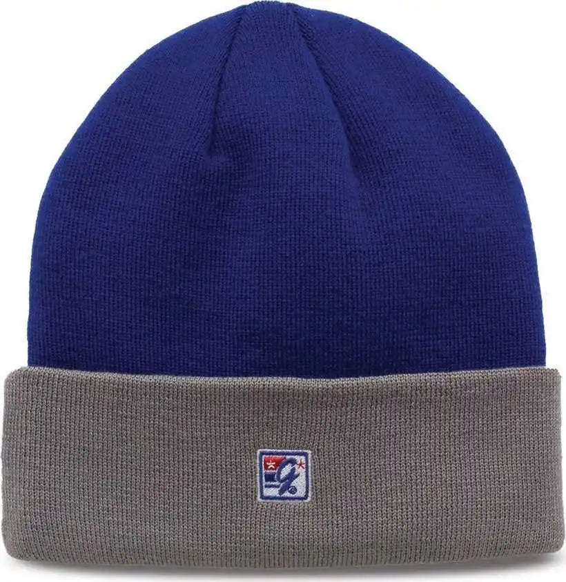 The Game Gb459 Roll Up Beanie - Royal - one Size Fits Most
