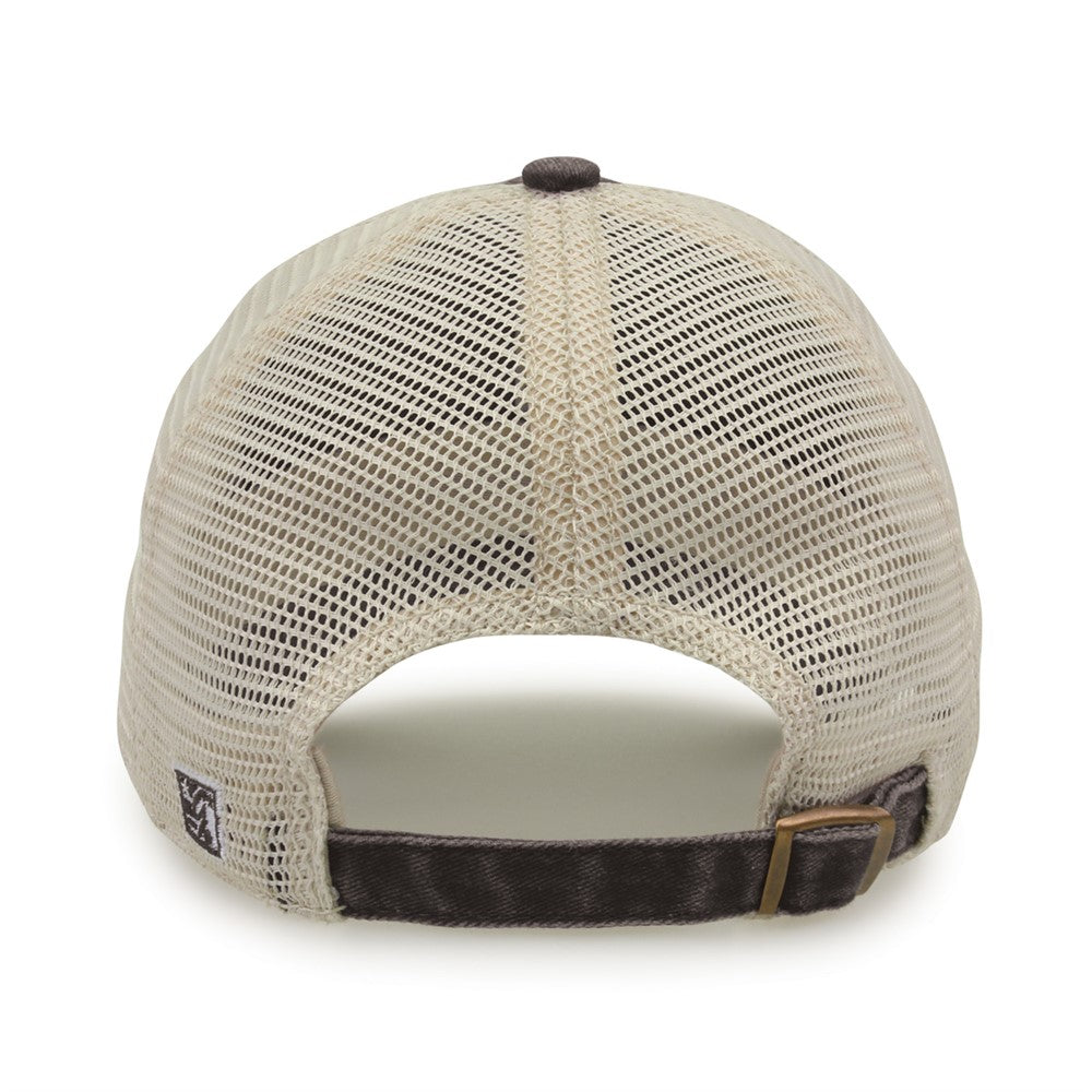 The Game Gb460 Pigment Dyed Twill & Soft Trucker Cap - Black
