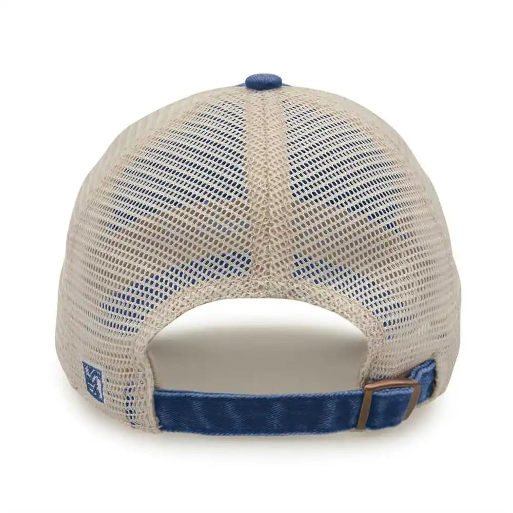 The Game Gb460 Pigment Dyed Twill & Soft Trucker Cap Royal Sand / one Size Fits Most