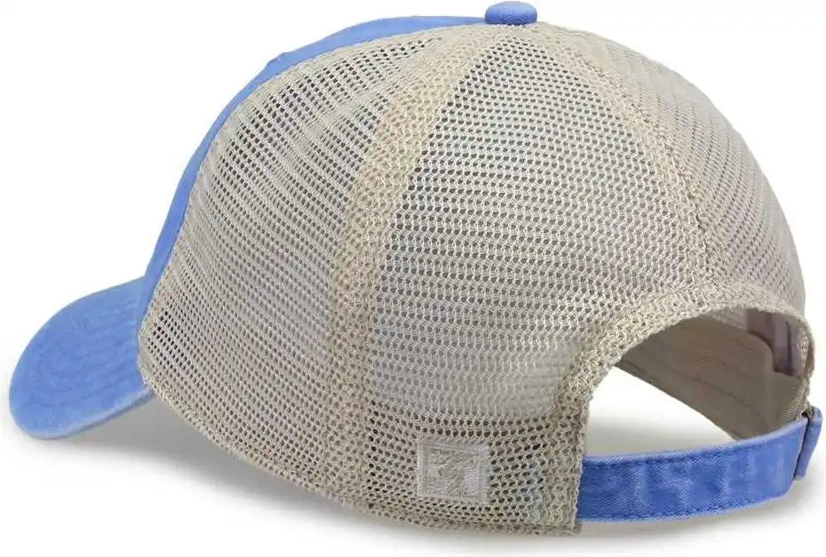 The Game Gb460 Pigment Dyed Twill &amp; Soft Trucker Cap Sky Blue Sand Columbia / one Size Fits Most