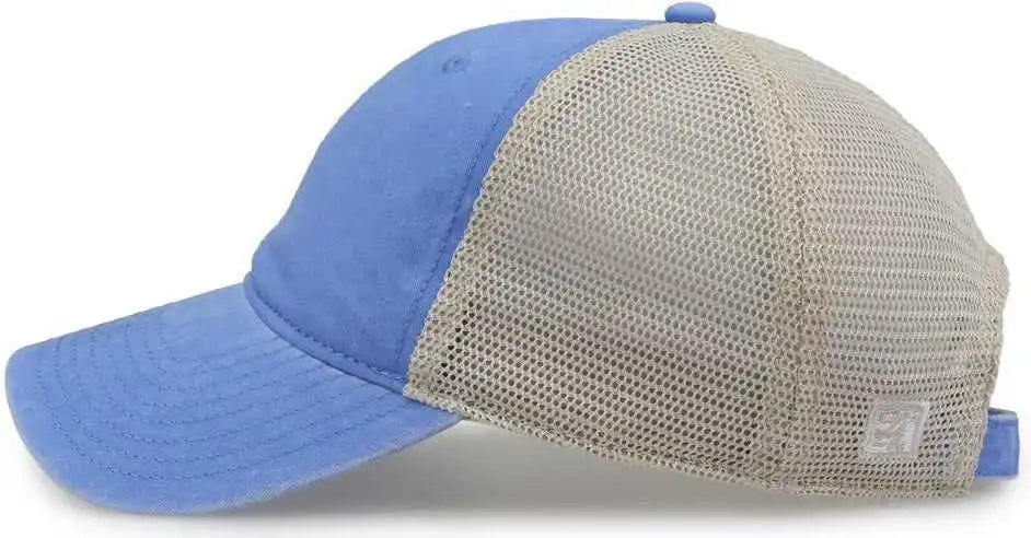 The Game Gb460 Pigment Dyed Twill &amp; Soft Trucker Cap Sky Blue Sand Columbia / one Size Fits Most