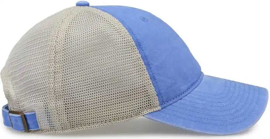 The Game Gb460 Pigment Dyed Twill &amp; Soft Trucker Cap Sky Blue Sand Columbia / one Size Fits Most
