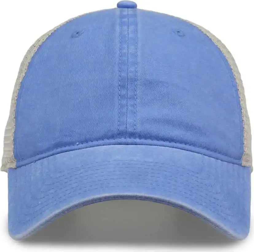 The Game Gb460 Pigment Dyed Twill & Soft Trucker Cap Sky Blue Sand Columbia / one Size Fits Most