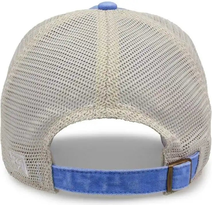 The Game Gb460 Pigment Dyed Twill &amp; Soft Trucker Cap Sky Blue Sand Columbia / one Size Fits Most