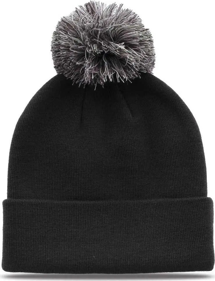 The Game Gb461 Roll Up Beanie with Pom - Charcoal