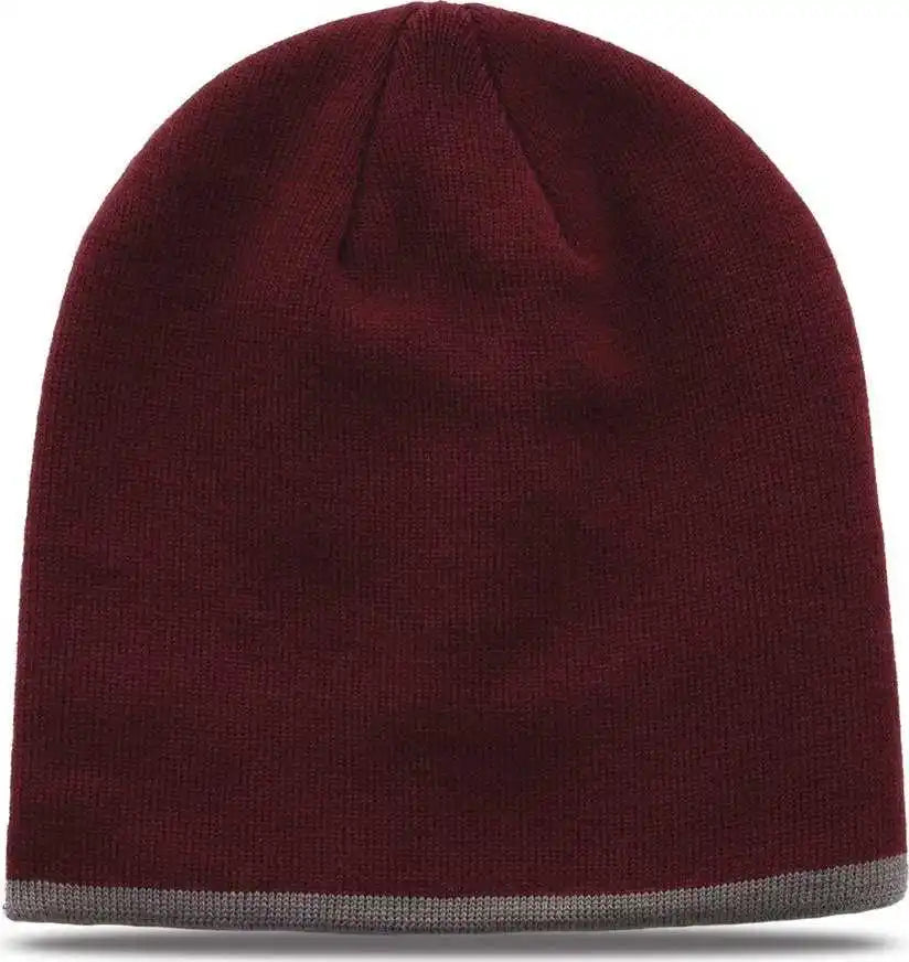 The Game Gb462 Beanie - Maroon - one Size Fits Most