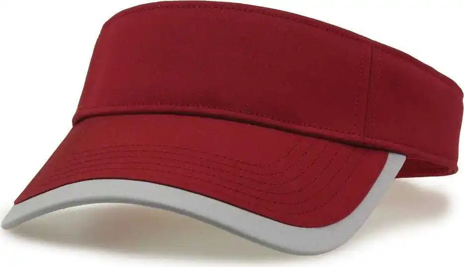 The Game Gb463 Gamechanger Visor with Bill Tipping Cardinal Gray / one Size Fits Most