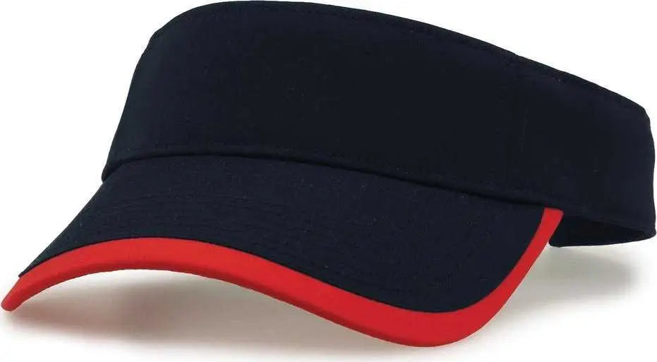 The Game Gb463 Gamechanger Visor with Bill Tipping - Navy Red