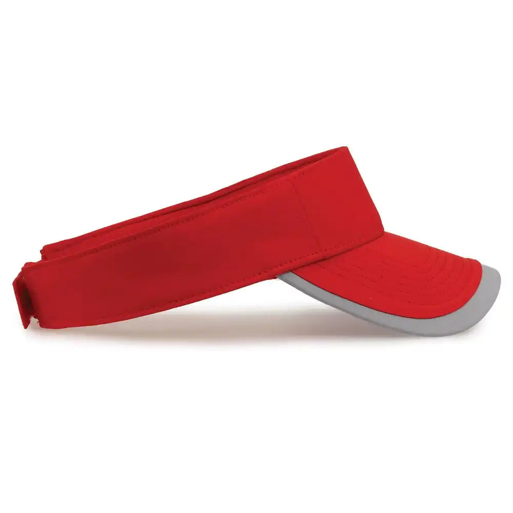 The Game Gb463 Gamechanger Visor with Bill Tipping - Red Gray - one Size Fits Most