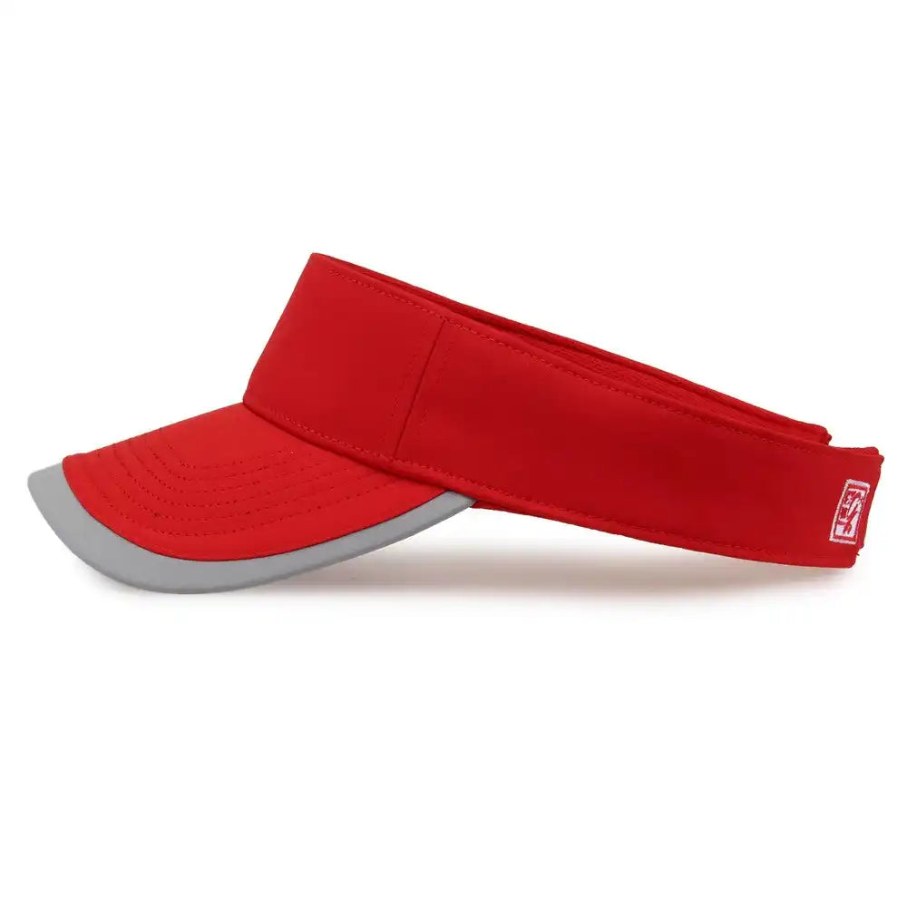 The Game Gb463 Gamechanger Visor with Bill Tipping - Red Gray - one Size Fits Most