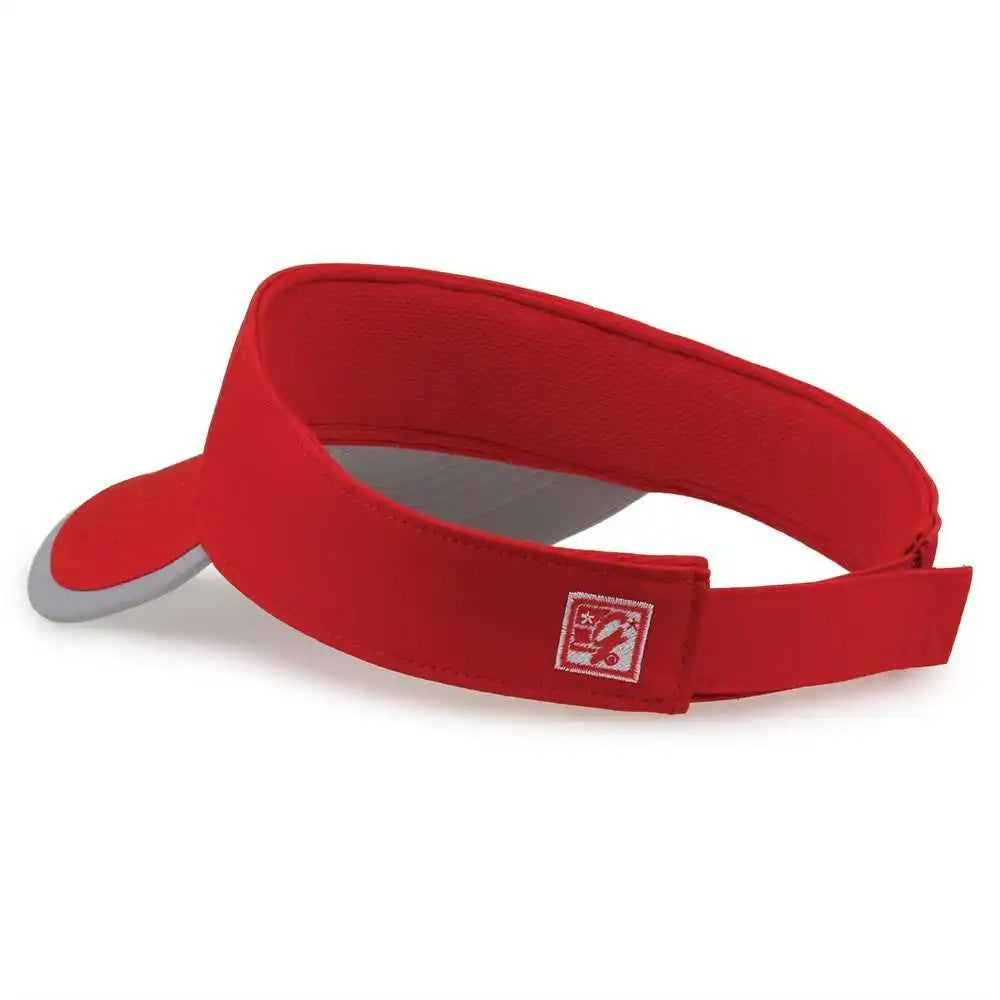 The Game Gb463 Gamechanger Visor with Bill Tipping - Red Gray - one Size Fits Most