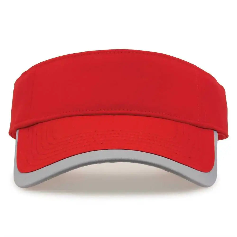 The Game Gb463 Gamechanger Visor with Bill Tipping - Red Gray - one Size Fits Most