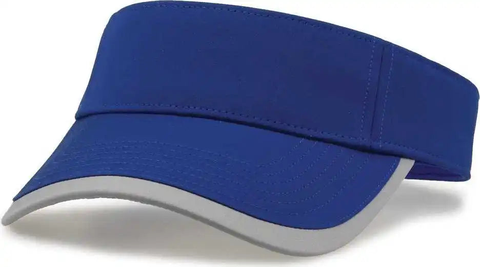 The Game Gb463 Gamechanger Visor with Bill Tipping Royal Gray / one Size Fits Most