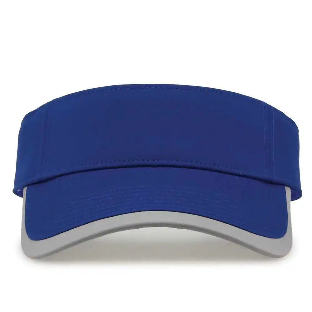 The Game Gb463 Gamechanger Visor with Bill Tipping Royal Gray / one Size Fits Most
