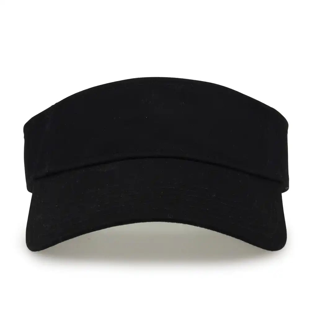 The Game Gb464 Cotton Twill Visor - Black - one Size Fits Most