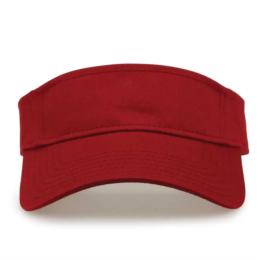 The Game Gb464 Cotton Twill Visor - Cardinal - one Size Fits Most