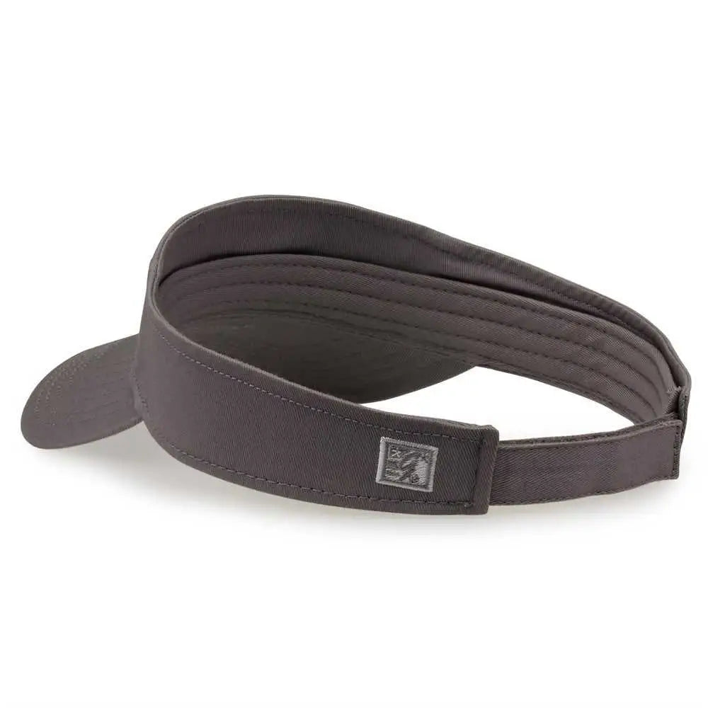 The Game Gb464 Cotton Twill Visor - Dark Gray - one Size Fits Most