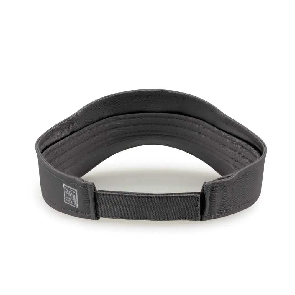 The Game Gb464 Cotton Twill Visor - Dark Gray - one Size Fits Most