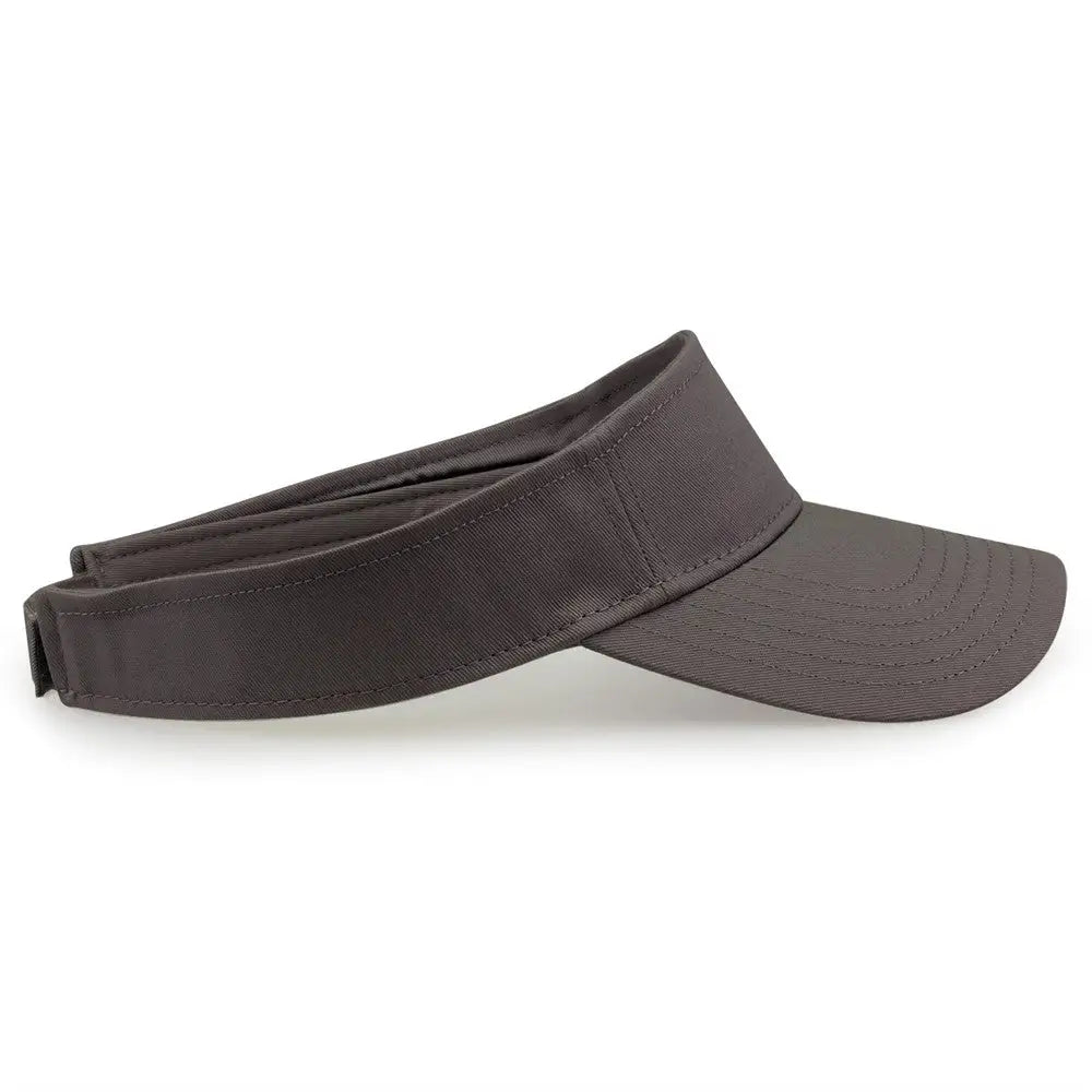 The Game Gb464 Cotton Twill Visor - Dark Gray - one Size Fits Most