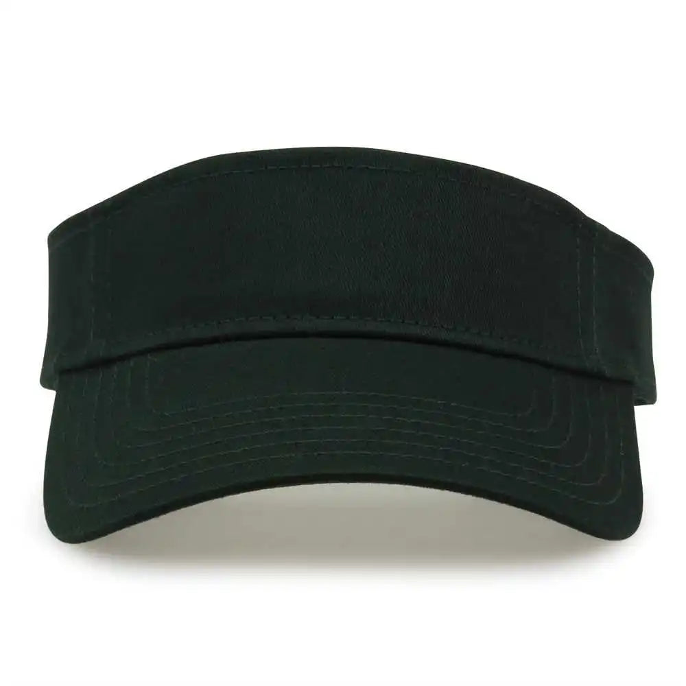 The Game Gb464 Cotton Twill Visor - Dark Green - Forest / one Size Fits Most
