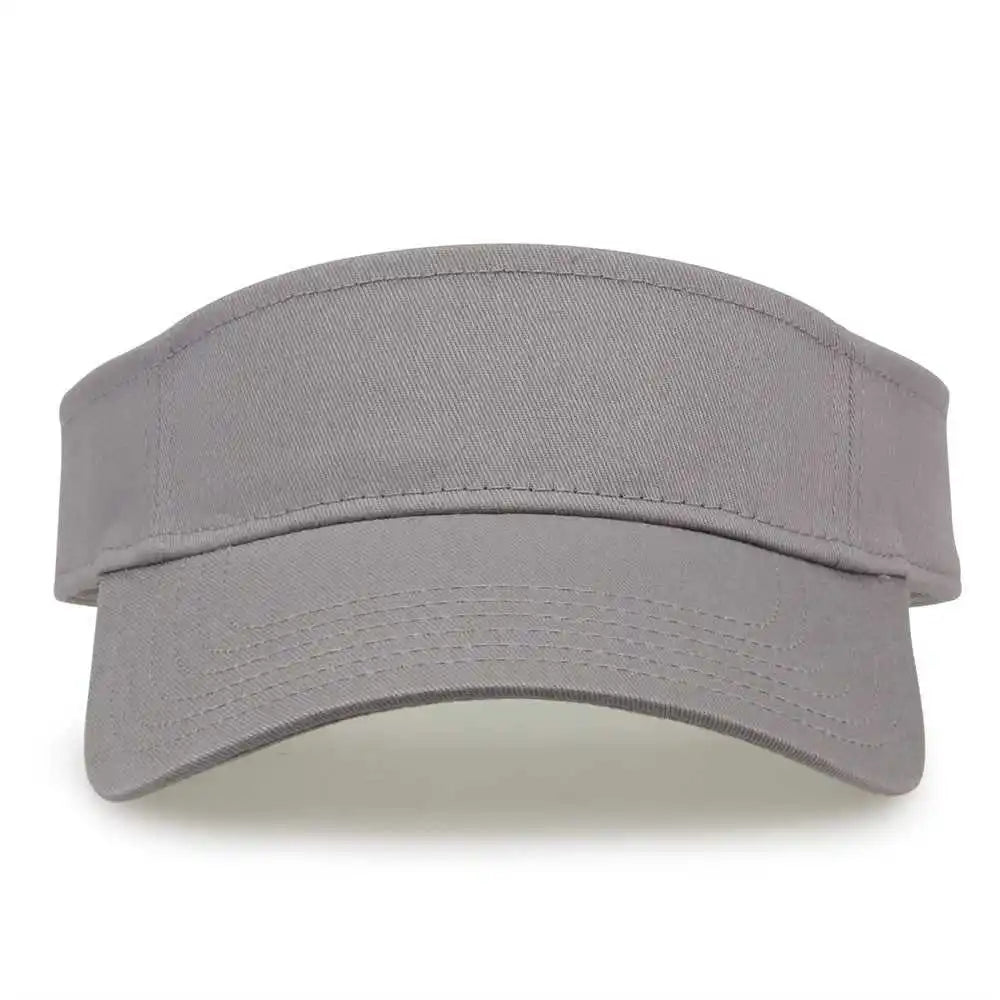 The Game Gb464 Cotton Twill Visor Gray / one Size Fits Most