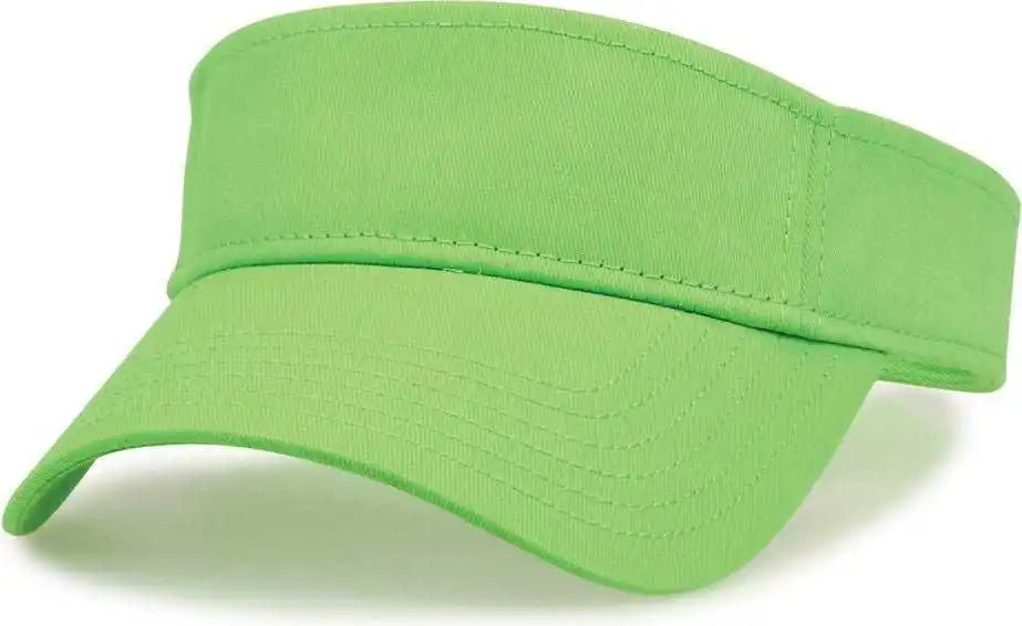 The Game Gb464 Cotton Twill Visor Lime / one Size Fits Most