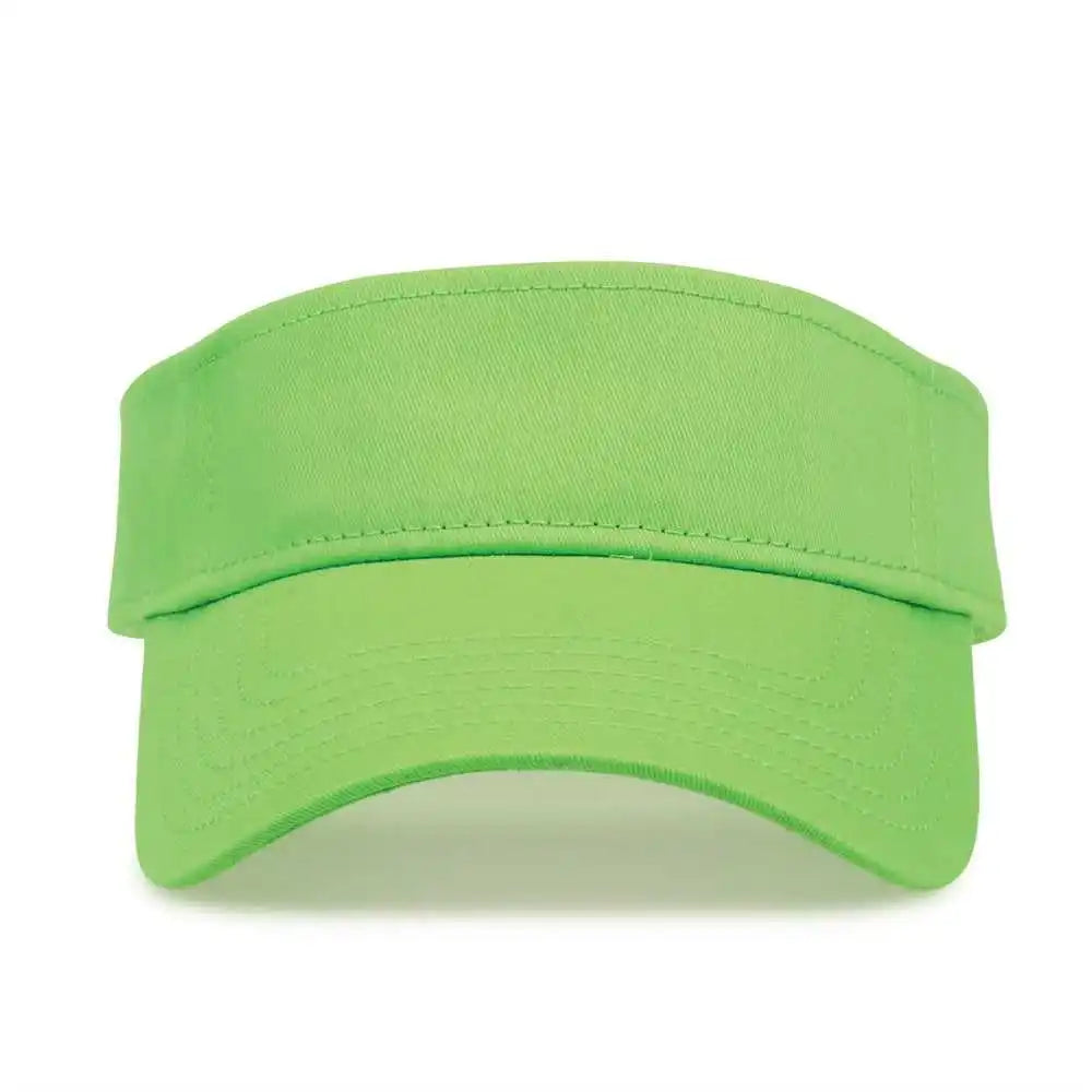 The Game Gb464 Cotton Twill Visor Lime / one Size Fits Most