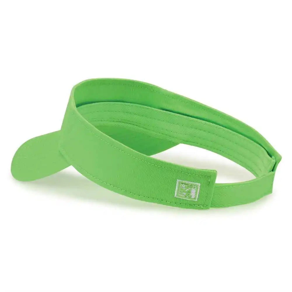 The Game Gb464 Cotton Twill Visor Lime / one Size Fits Most
