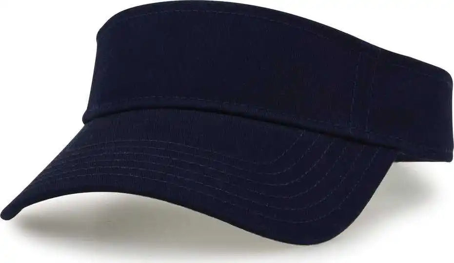 The Game Gb464 Cotton Twill Visor - Navy - one Size Fits Most