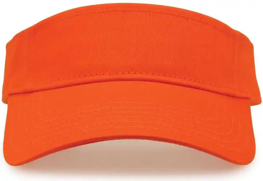 The Game Gb464 Cotton Twill Visor - Orange - one Size Fits Most