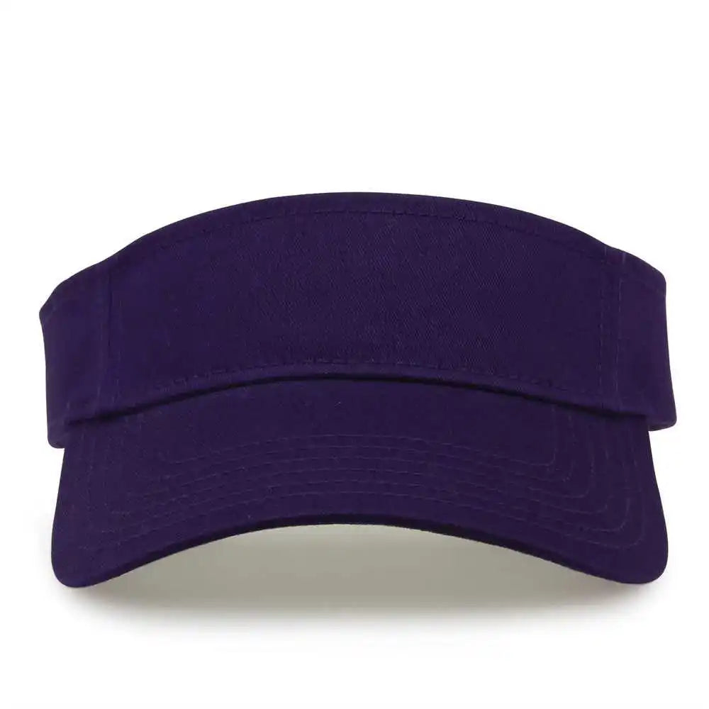 The Game Gb464 Cotton Twill Visor - Purple - one Size Fits Most