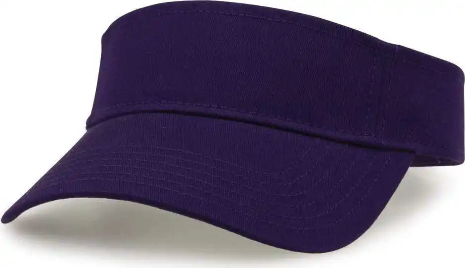 The Game Gb464 Cotton Twill Visor - Purple - one Size Fits Most