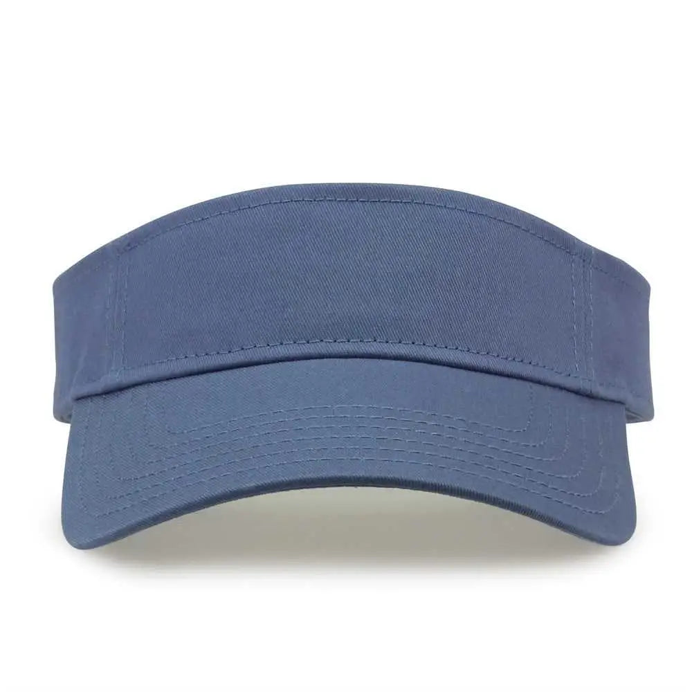The Game Gb464 Cotton Twill Visor - Sea Blue
