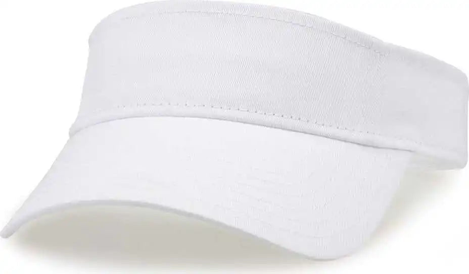 The Game Gb464 Cotton Twill Visor White / one Size Fits Most