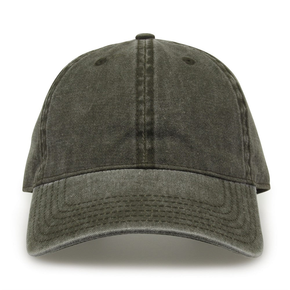 The Game Gb465 Pigment Dyed Twill Cap - Army Green