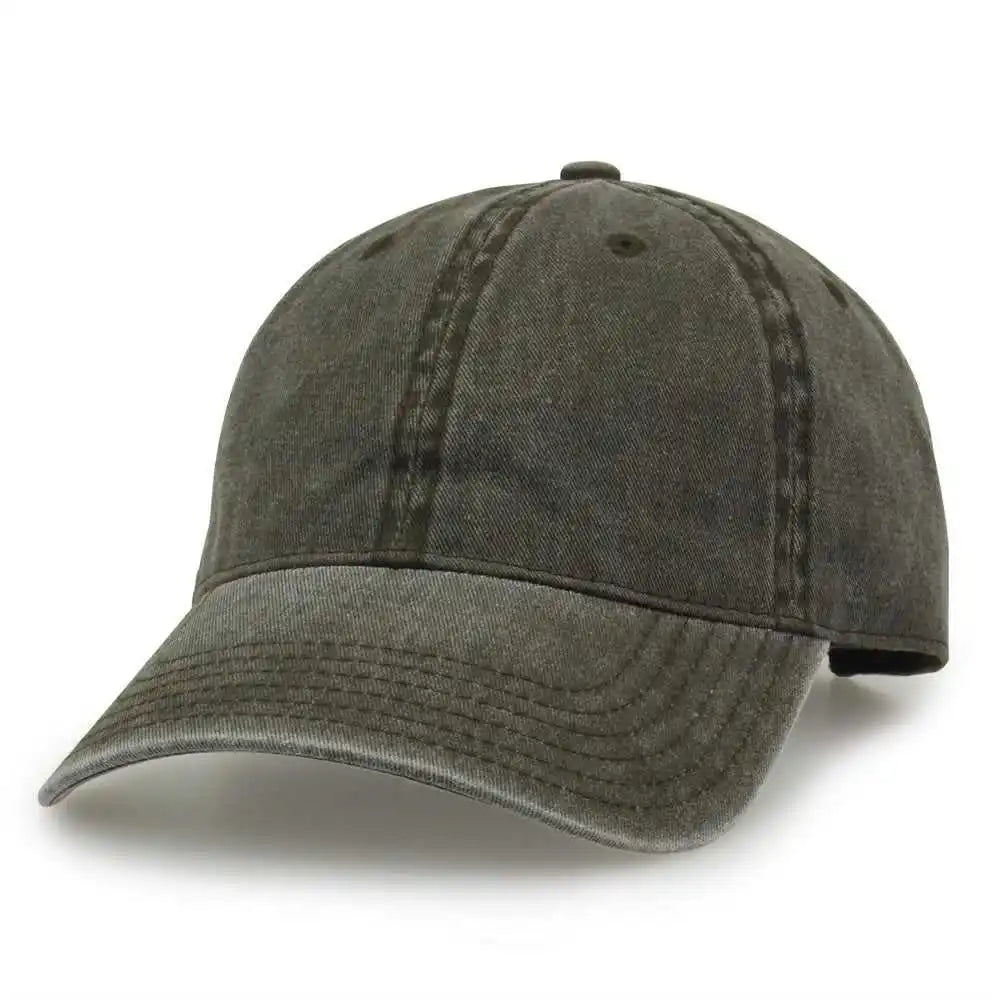 The Game Gb465 Pigment Dyed Twill Cap Army Green Olive / one Size Fits Most