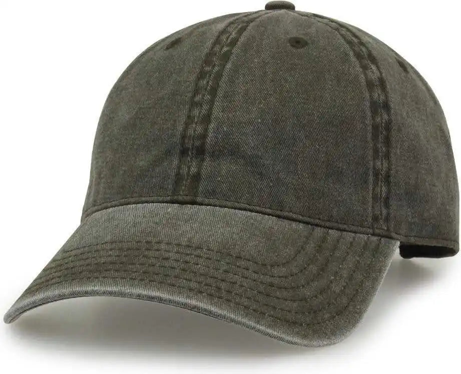 The Game Gb465 Pigment Dyed Twill Cap Army Green Olive / one Size Fits Most