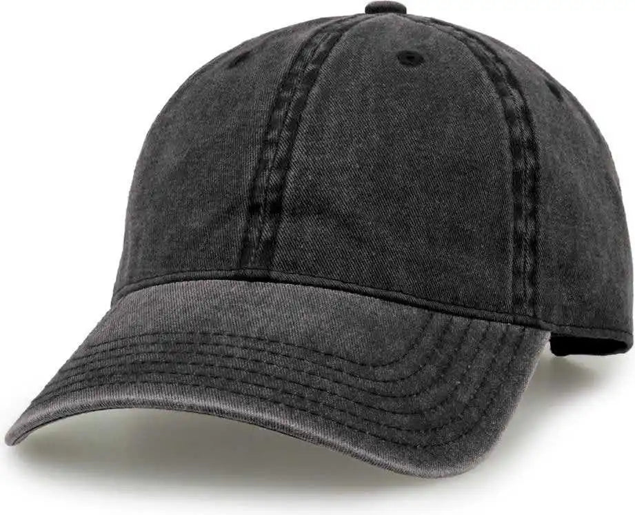 The Game Gb465 Pigment Dyed Twill Cap Black / one Size Fits Most