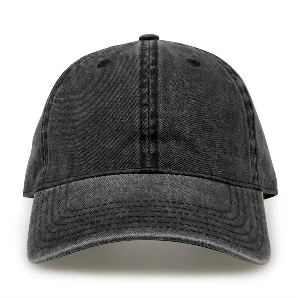 The Game Gb465 Pigment Dyed Twill Cap Black / one Size Fits Most