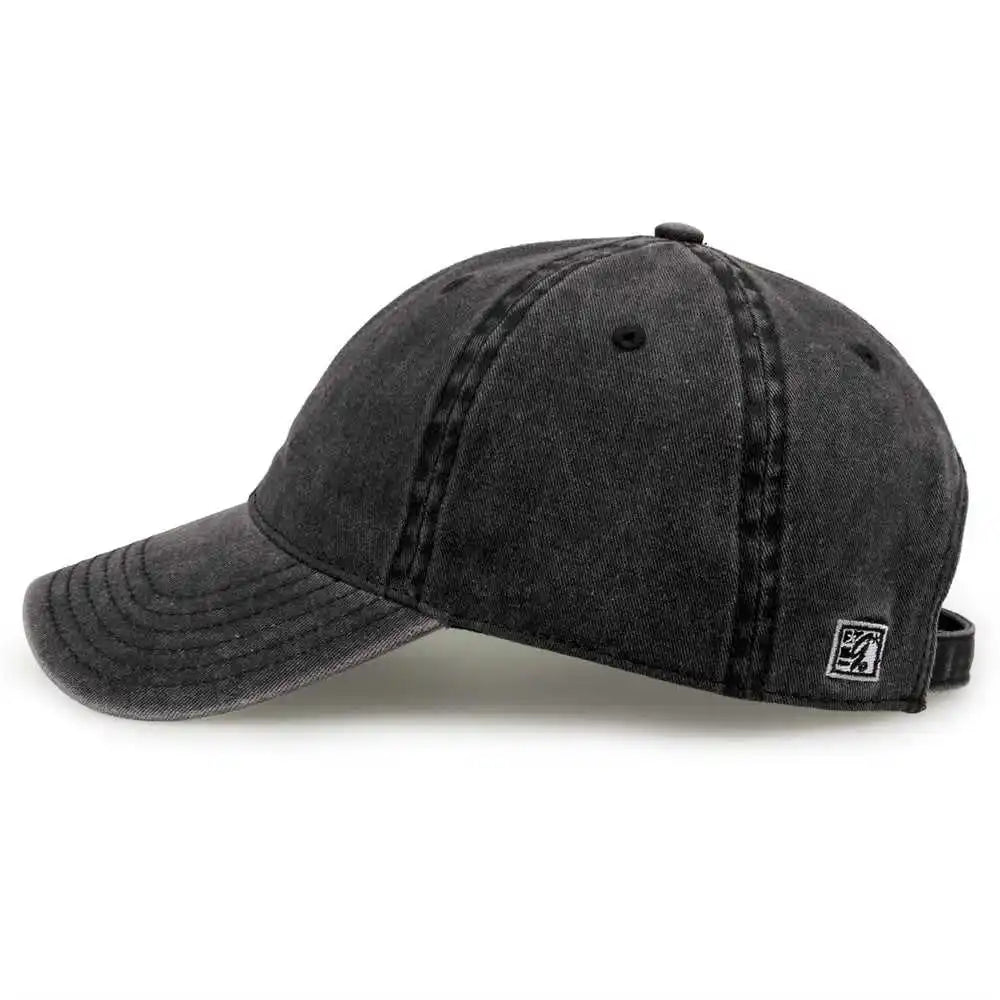 The Game Gb465 Pigment Dyed Twill Cap Black / one Size Fits Most
