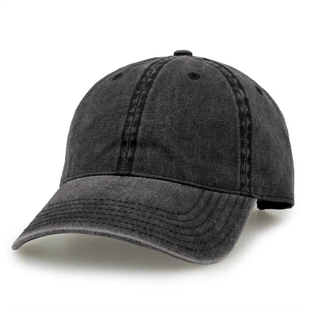 The Game Gb465 Pigment Dyed Twill Cap Black / one Size Fits Most
