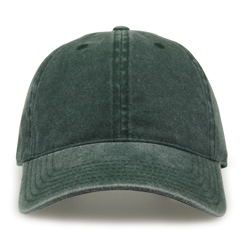 The Game Gb465 Pigment Dyed Twill Cap - Bottle Green