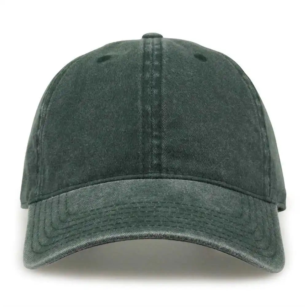 The Game Gb465 Pigment Dyed Twill Cap Bottle Green Sand Forest / one Size Fits Most