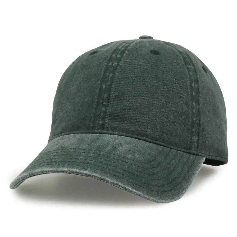 The Game Gb465 Pigment Dyed Twill Cap Bottle Green Sand Forest / one Size Fits Most