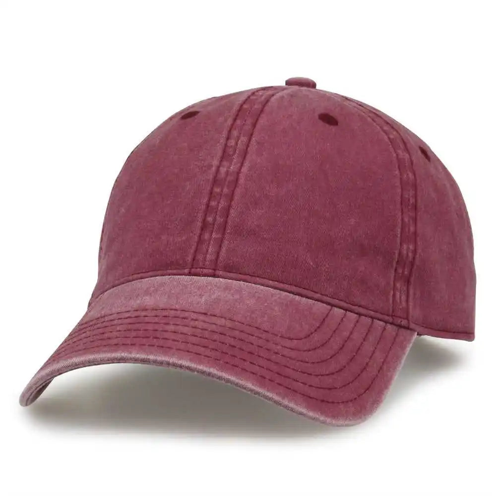 The Game Gb465 Pigment Dyed Twill Cap Dark Maroon Sand / one Size Fits Most