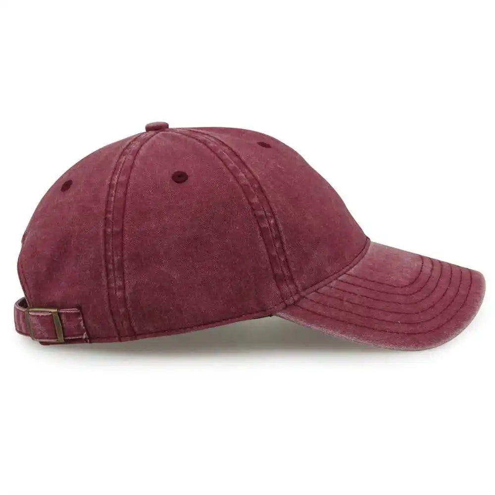 The Game Gb465 Pigment Dyed Twill Cap Dark Maroon Sand / one Size Fits Most